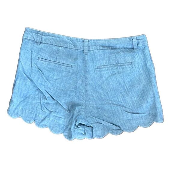 J Crew chambray scalloped shorts Sz 8 - Picture 2 of 3